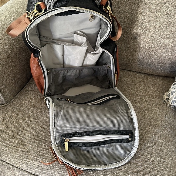 Itzy Ritzy Diaper Backpack - Coffee & Cream - Picture 14 of 14